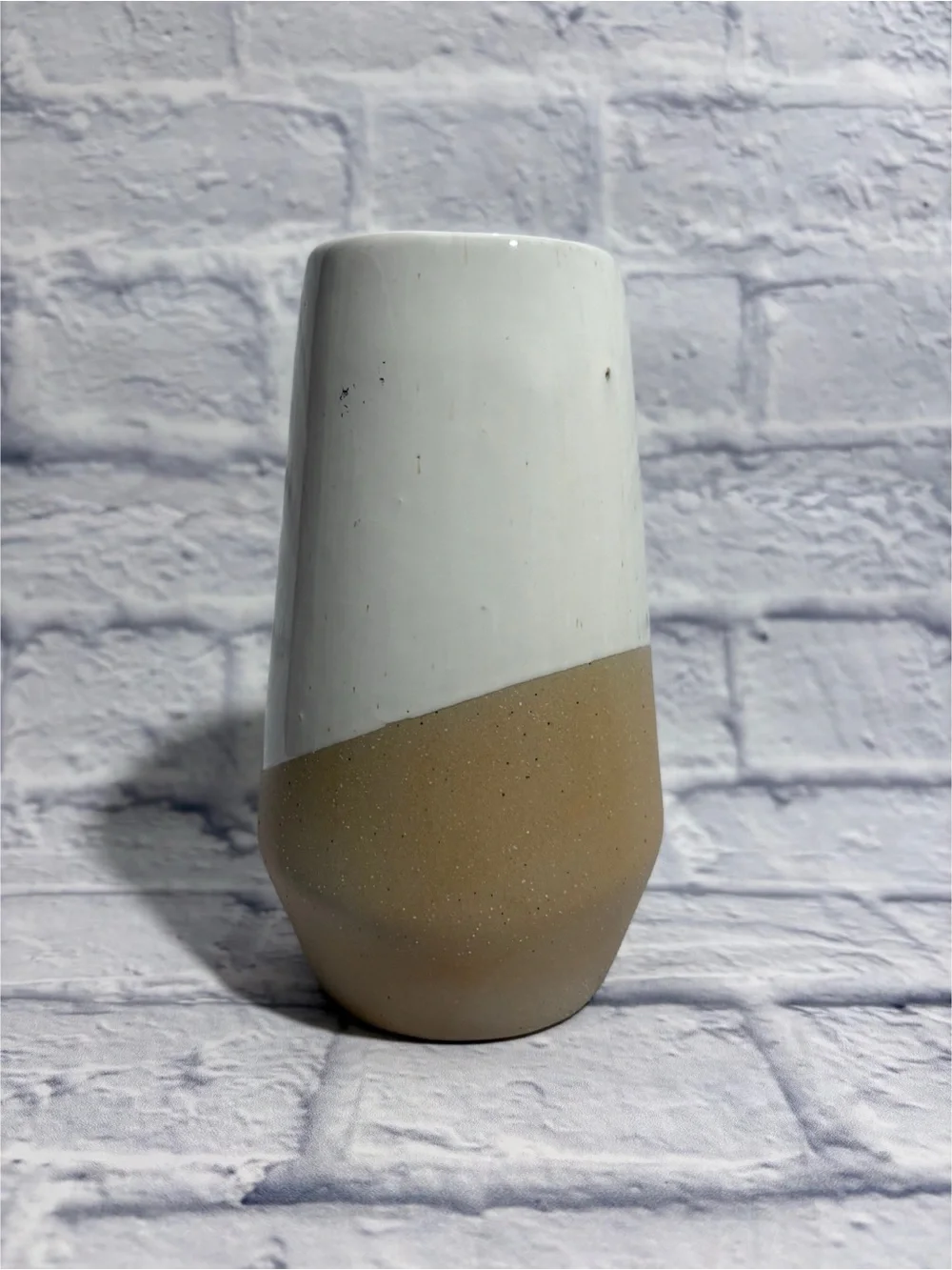 West Elm half-dipped tapered stoneware vase